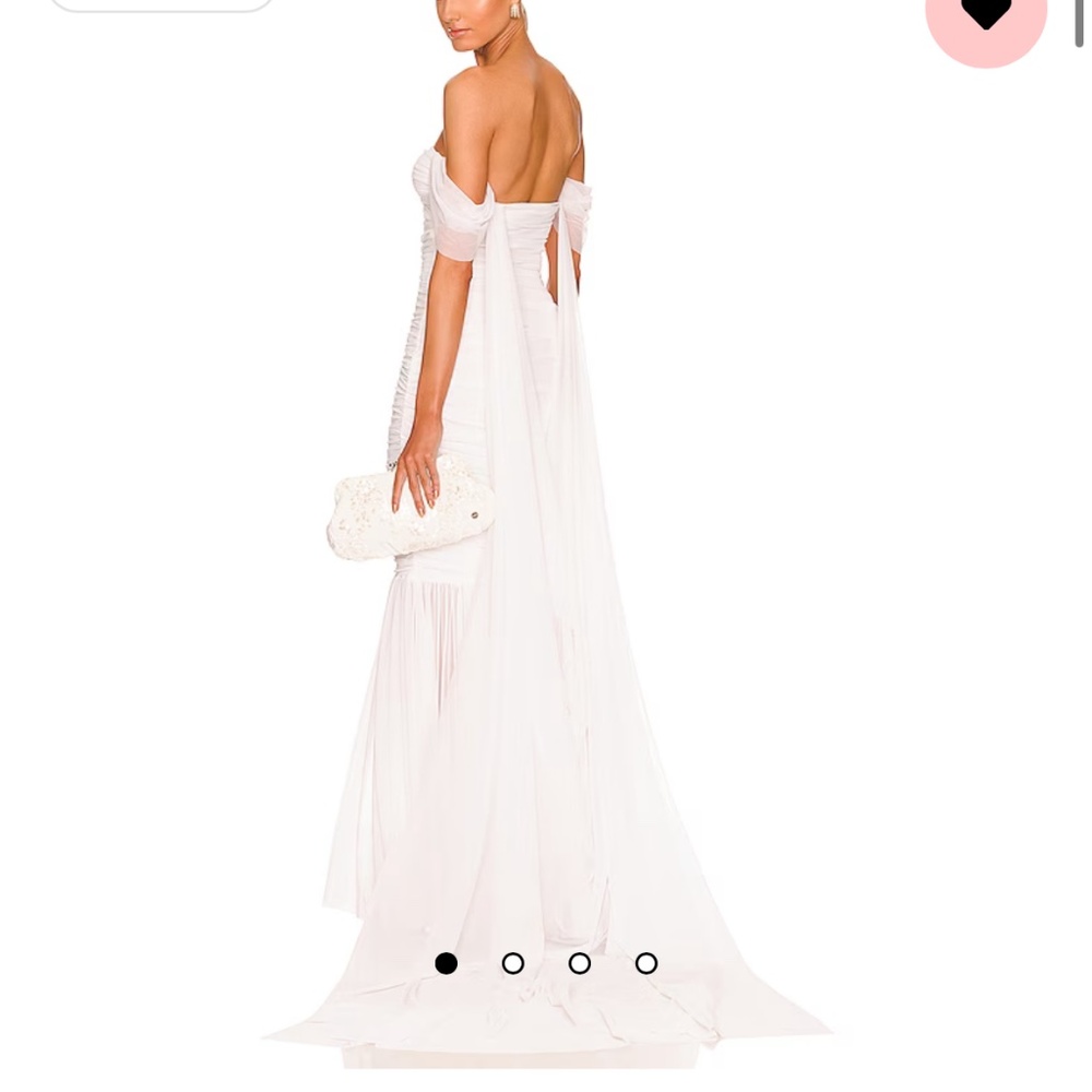 Norma Kamali Walter Fishtail Gown in Snow White